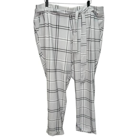 Torrid Light Grey Pull-On Taper Stretch Crepe High-Rise Tie-Front Pant Size 3x - Picture 4 of 14